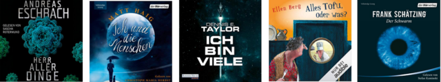Hörbücher zu Sci-Fi, Comedy, Krimi und Romantik